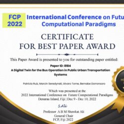 Best paper award at the International Conference on Future Computational Paradigms 2022